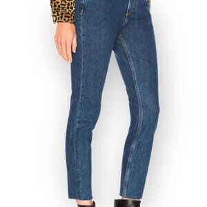 Rag & Bone High Rise Ankle Skinny Jeans in Dark Stone
